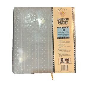 Vintage Holson American Country 100 Page Photo Album 3 Ring -New In Plastic Blue